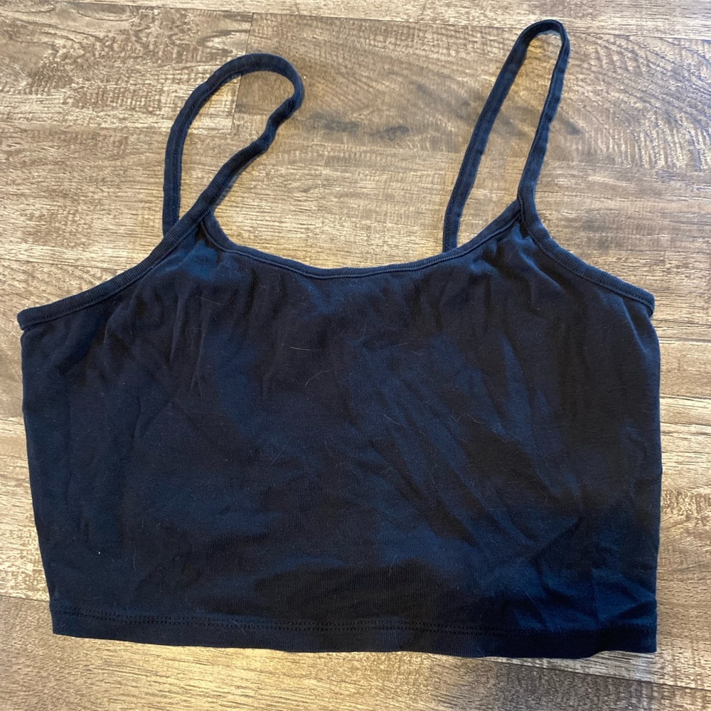 Black Divided crop top size M
